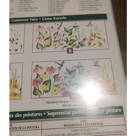 Plaid Stencil Decor Multi-layer Borders Stencils Wildflower Pattern 26801 - Picture 5 of 6